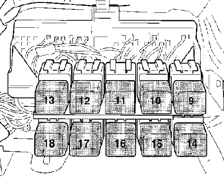 Fuse box diagram Vauxhall (Opel) Astra H relay with assignment and location